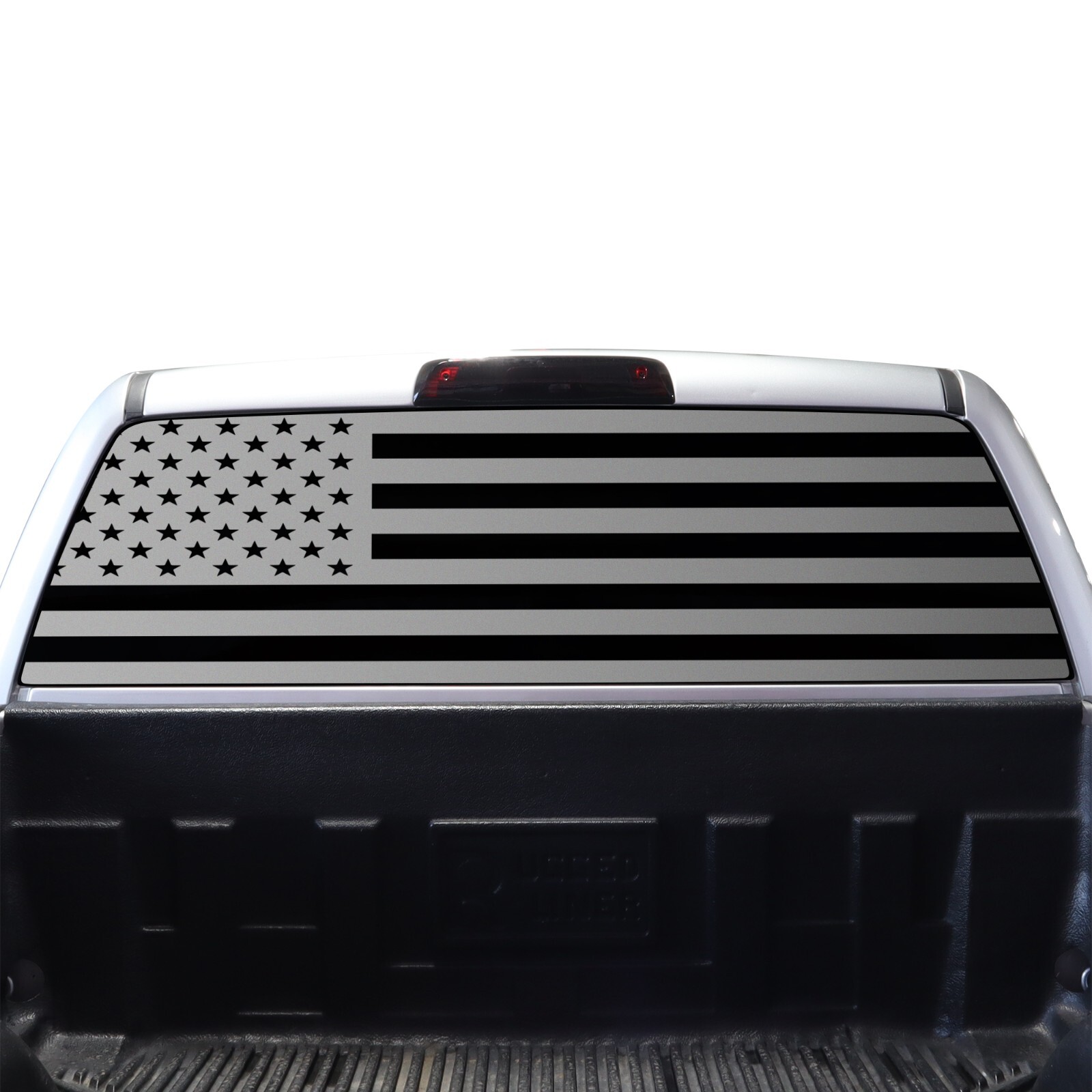 Fits Silverado Sierra 2014-2018 Rear Window American Flag Decal Sticker