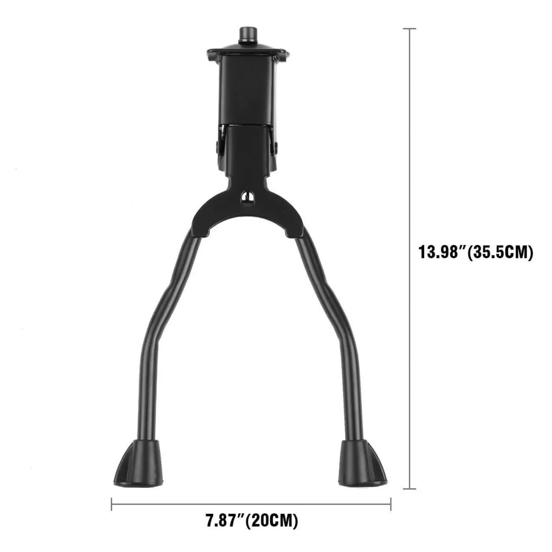Bicycle Double Leg Side Stand Kick Kickstand Bike Support Spring Center Black