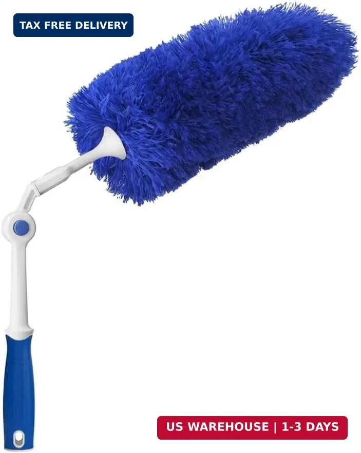 Unger Connect and Clean Microfiber Duster with Pivoting Handle, Dusters for Clea