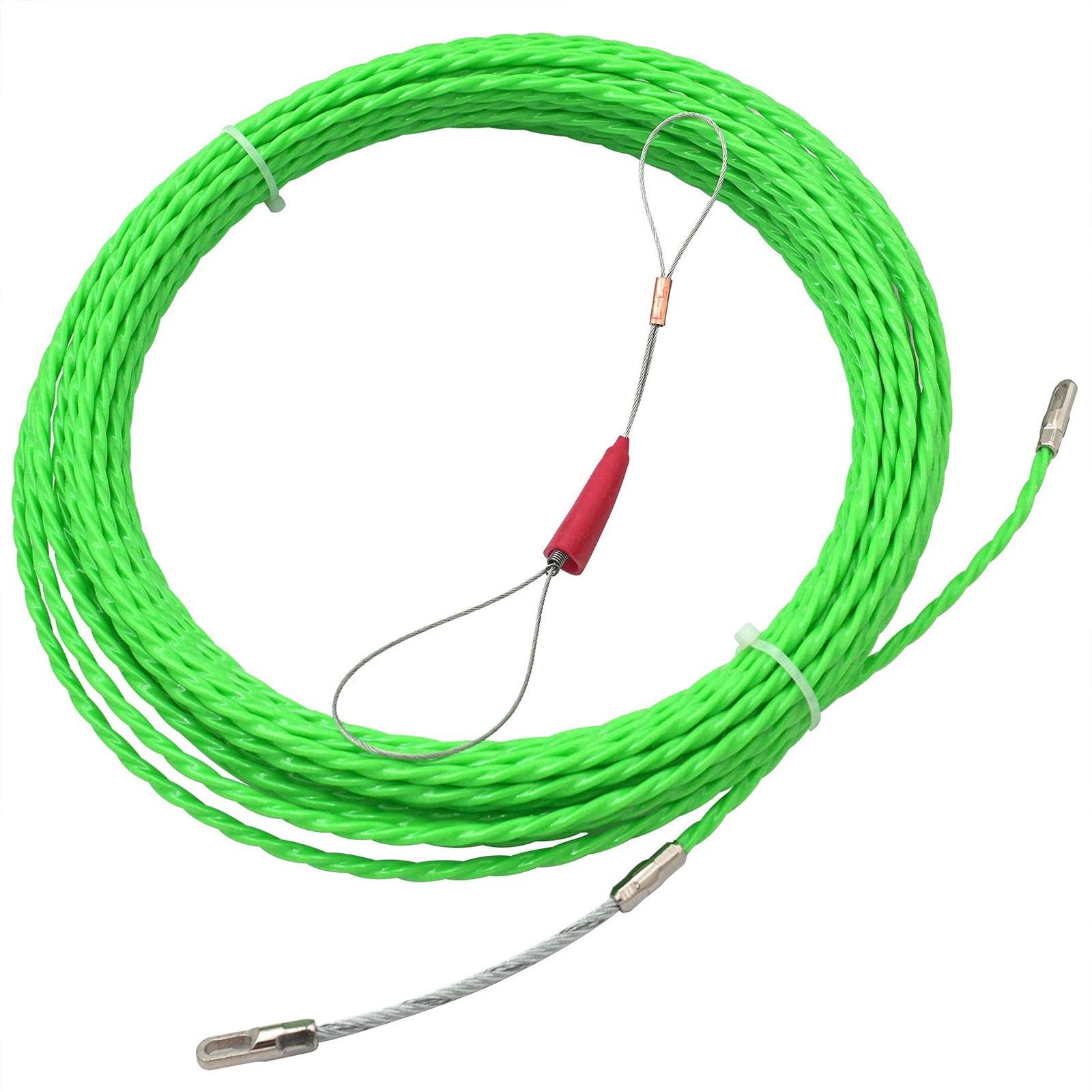 Fish Tape 49FT Wire Fishing Tools Cable Pulling Wire 4.5mm Diameter Ideal for...