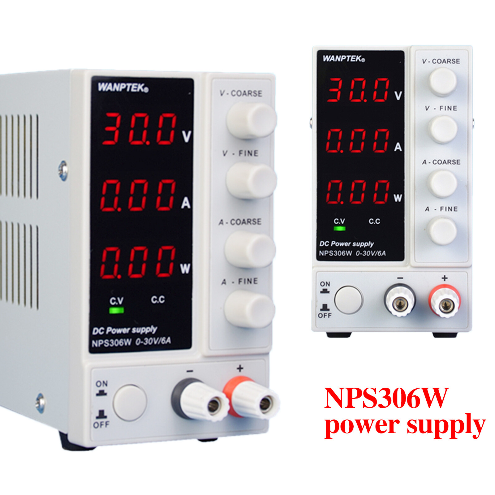 0-30V 0-10A Lab DC Bench Power Supply Variable Adjustable Power Supply