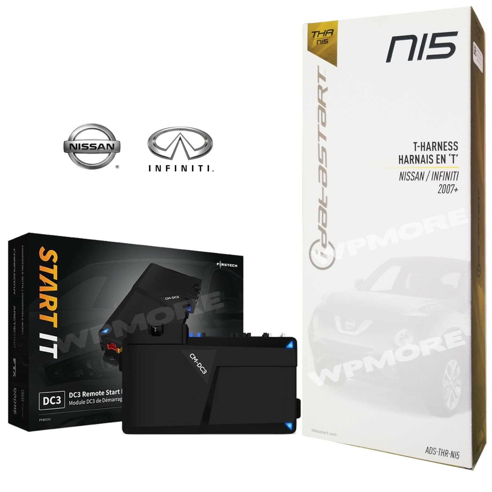 FIRSTECH FT-DC3-LC REMOTE START IT + iDATALINK ADS-THR-NI5 Factory Fit T Harness