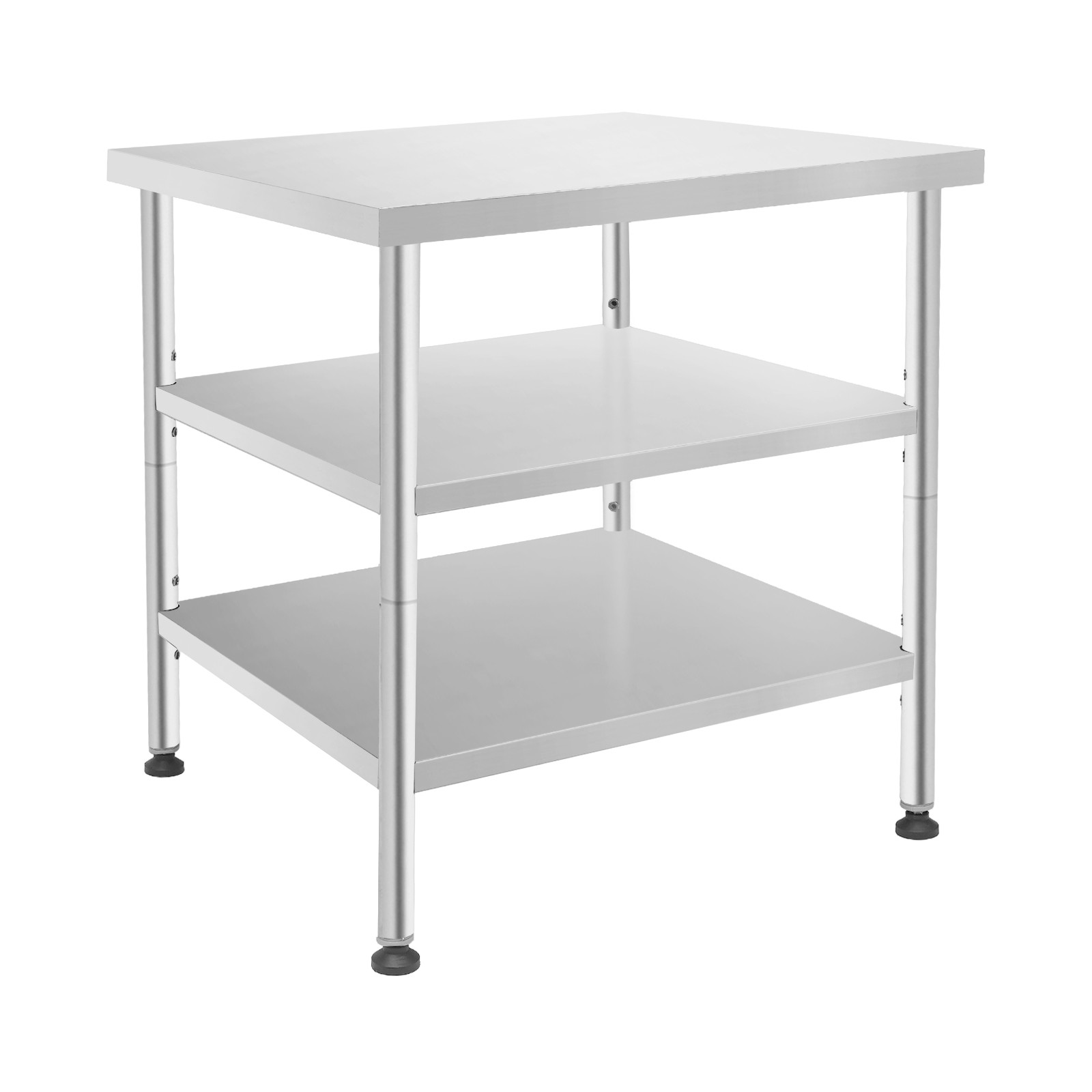 Work Table Commercial Work Table with Adjustable Under Shelves 3-Tier Work Table