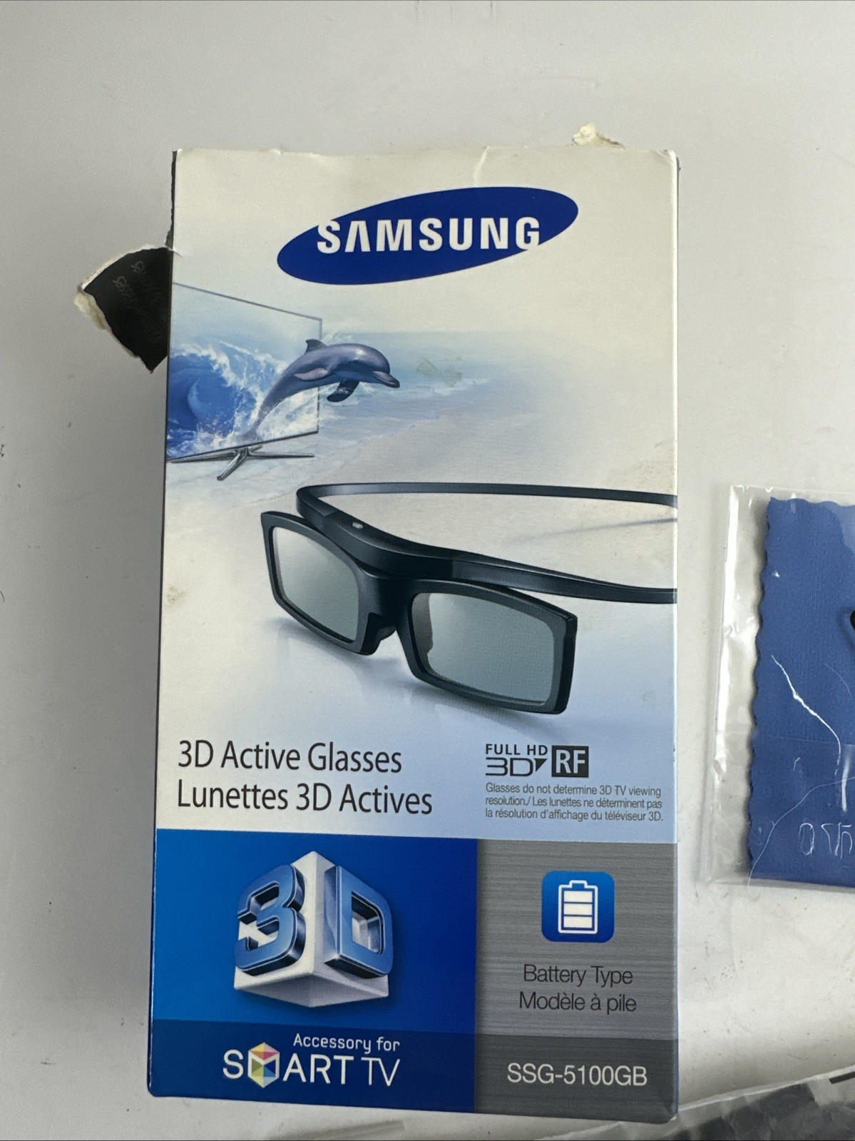 Samsung SSG-5100GB Active 3D Glasses Open Box Booklet Missing