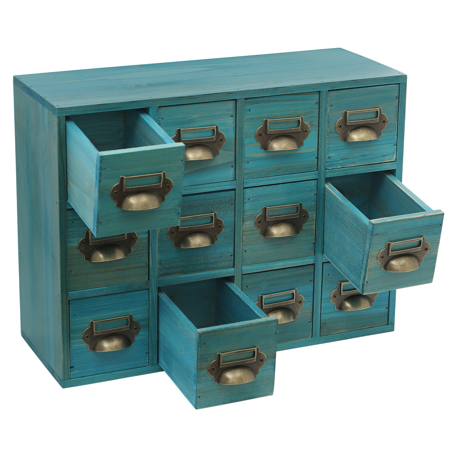 12-Drawer Storage Cabinet Desktop Drawer Organizer Wooden Medicine Cabinet SALE!