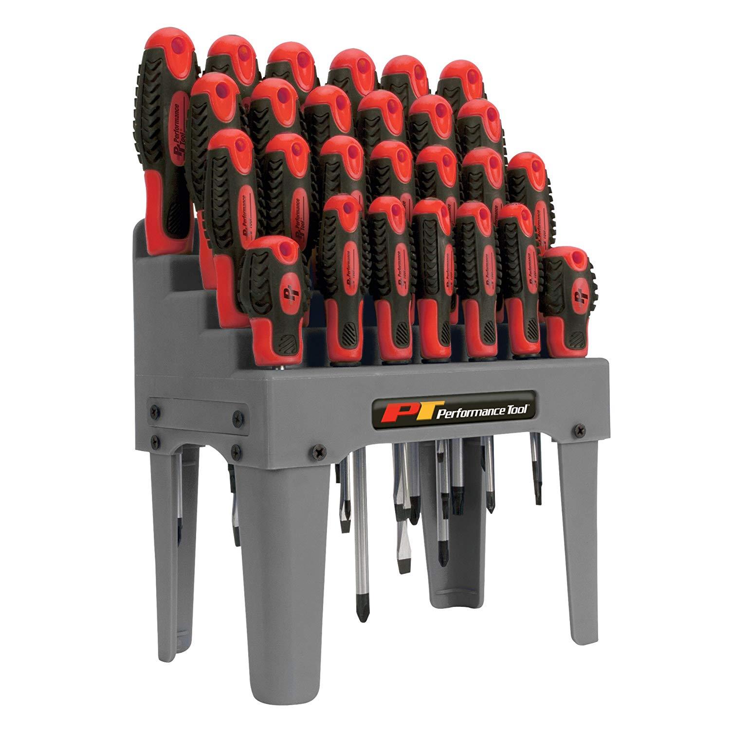 Screwdriver Set Storage Rack DIY Complete Set Philips Flathead Star 26 Piece Pkg