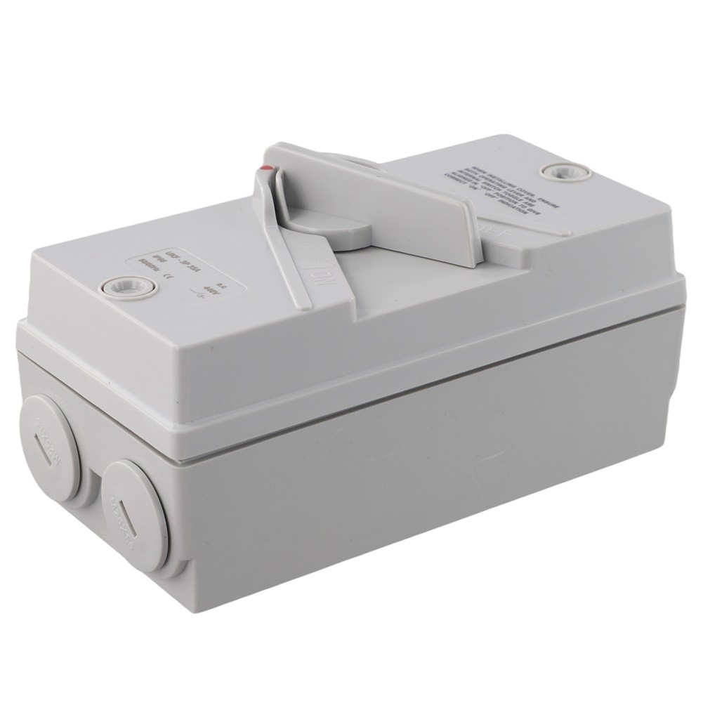 IP56 3-Pole 63 Amp Motor Isolator Switch with Silver Contacts 110~440V AC Input