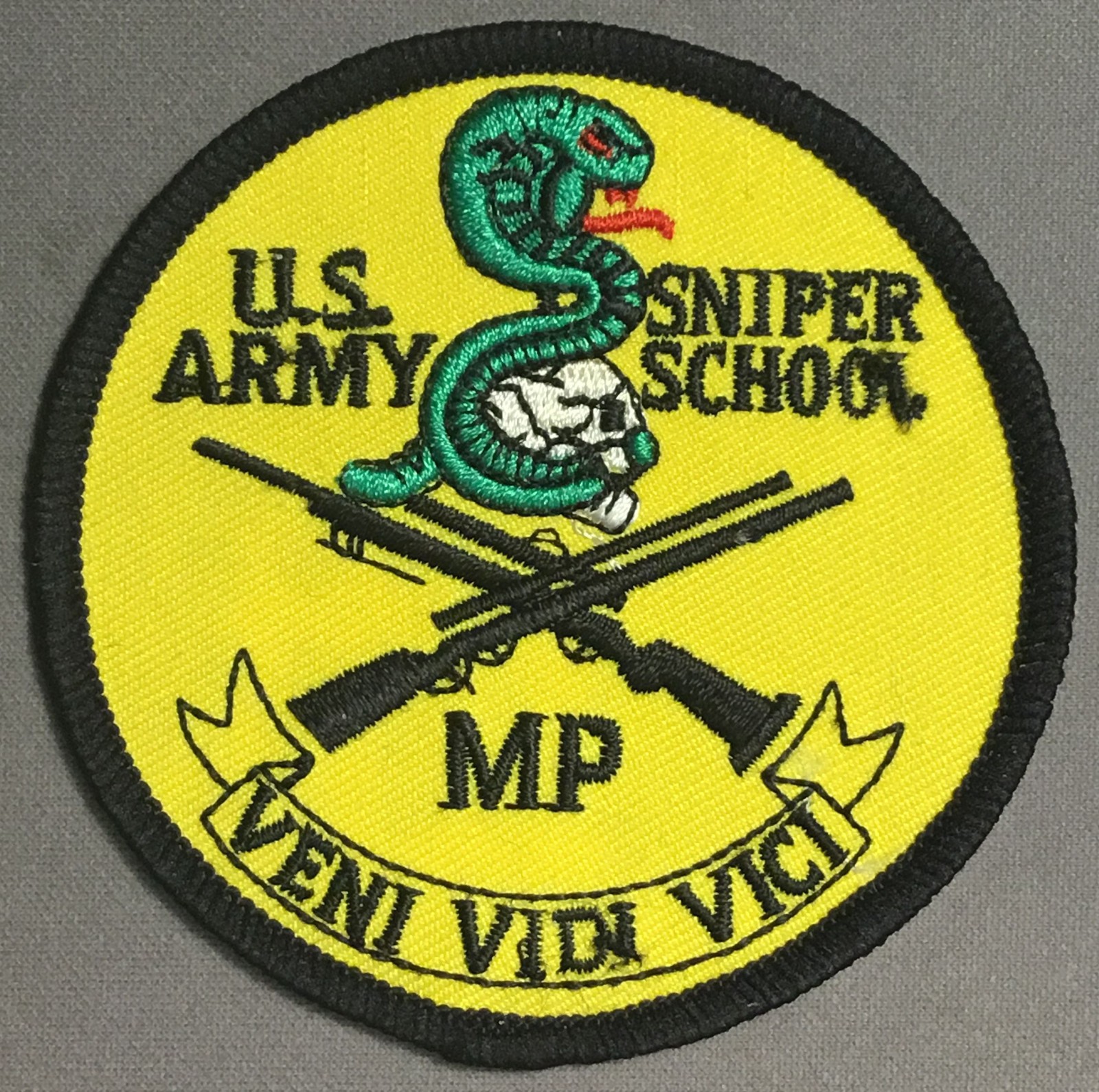 U.S. Army Sniper School  MP  Veni Vidi Vici licensed patch
