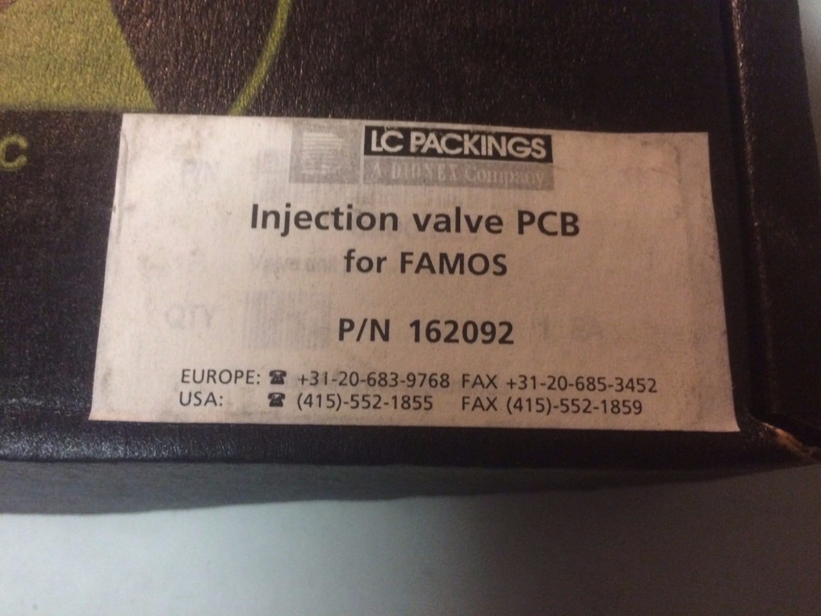 Dionex (THERMO) Injection Valve PCB  FAMOS 162092