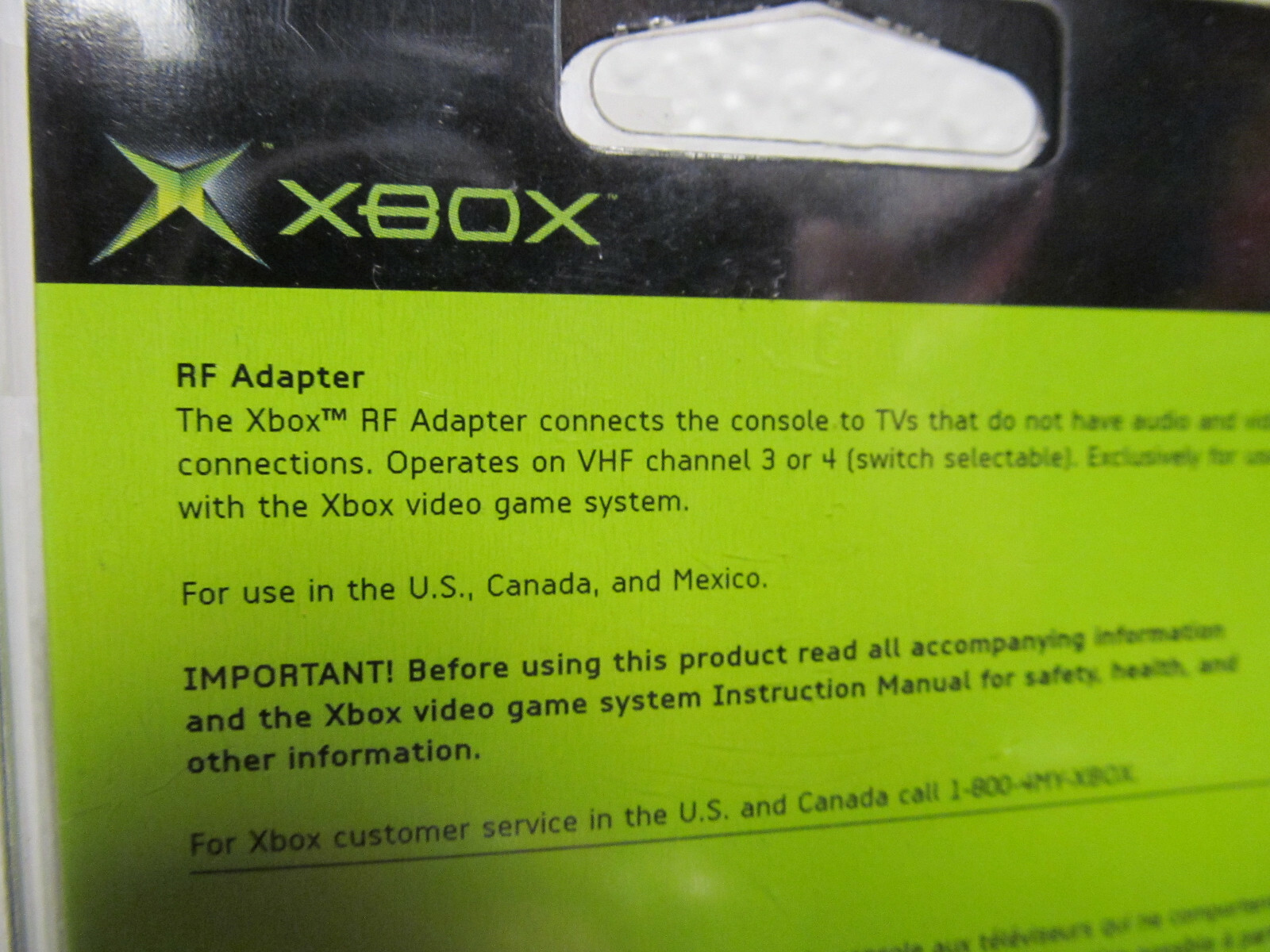 Original 2001 ~ Official Microsoft XBOX RF Adapter PN # X08-25285 ( INV # 1 )