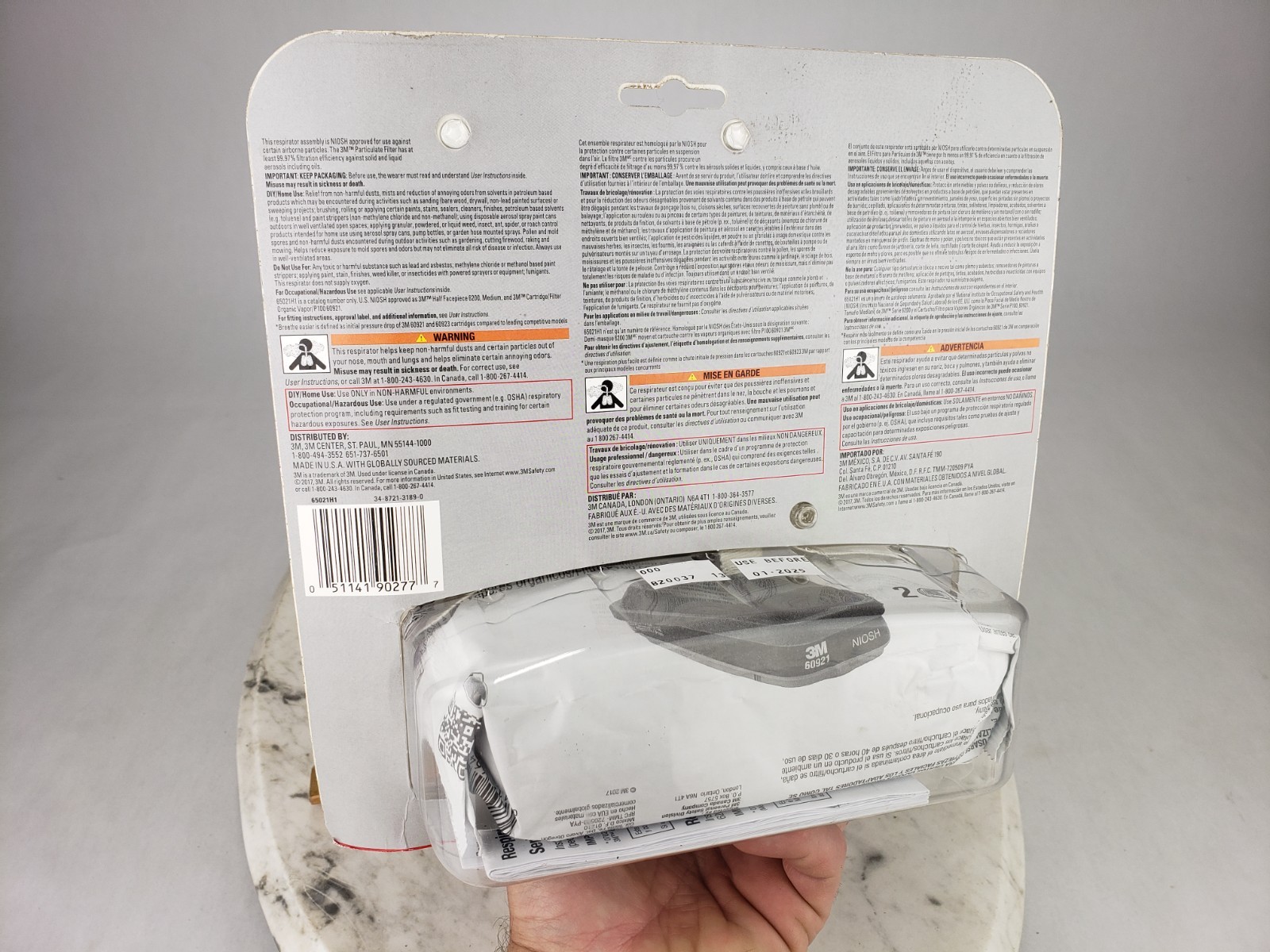 3M P100/OV Performance Multi-Purpose Reusable Respirator #65021 Medium Filter