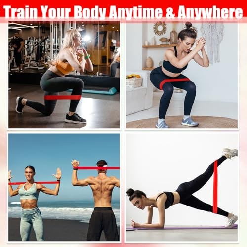 20 Pcs Resistance Bands Resistance Loop Exercise Bands Exercise 35-40 lbs Red