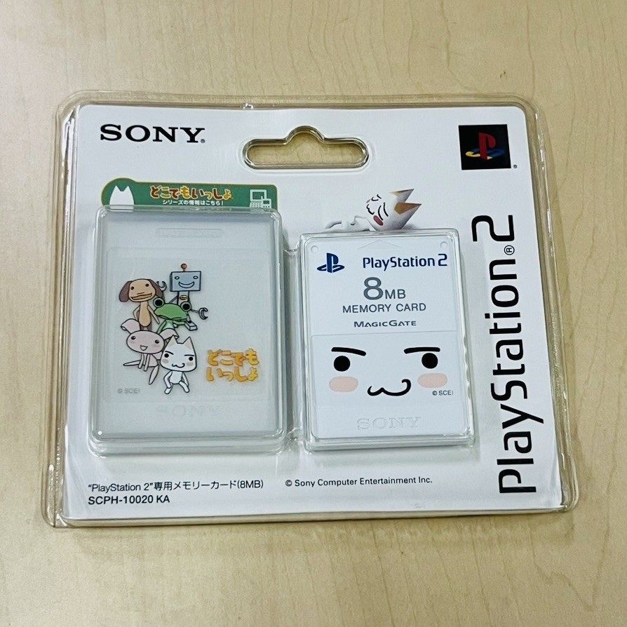 Official Sony PS2 8MB MagicGate Memory Card Doko Demo Issho SCPH-10020 KA White
