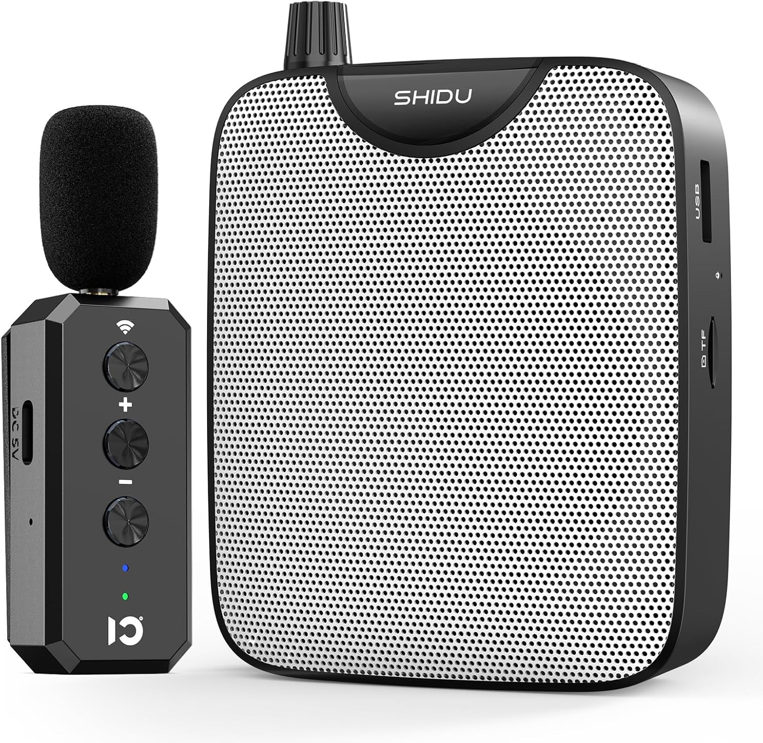 35W Power Voice Amplifier with Bluetooth Wireless Lavalier Microphone, Portable
