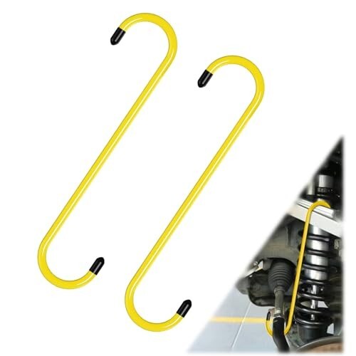 2PCS Brake Caliper Hanger Caliper Hangers Hooks with Rubber Tips, Durable Steel