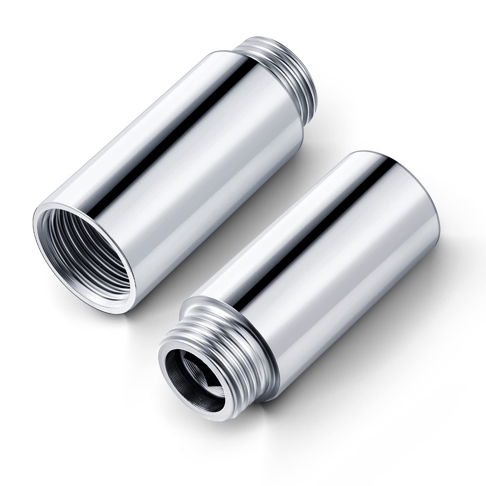 2Pcs 1/2PT Male to 1/2PT Female Thread Shower Head Extension Arm 2" Coupler