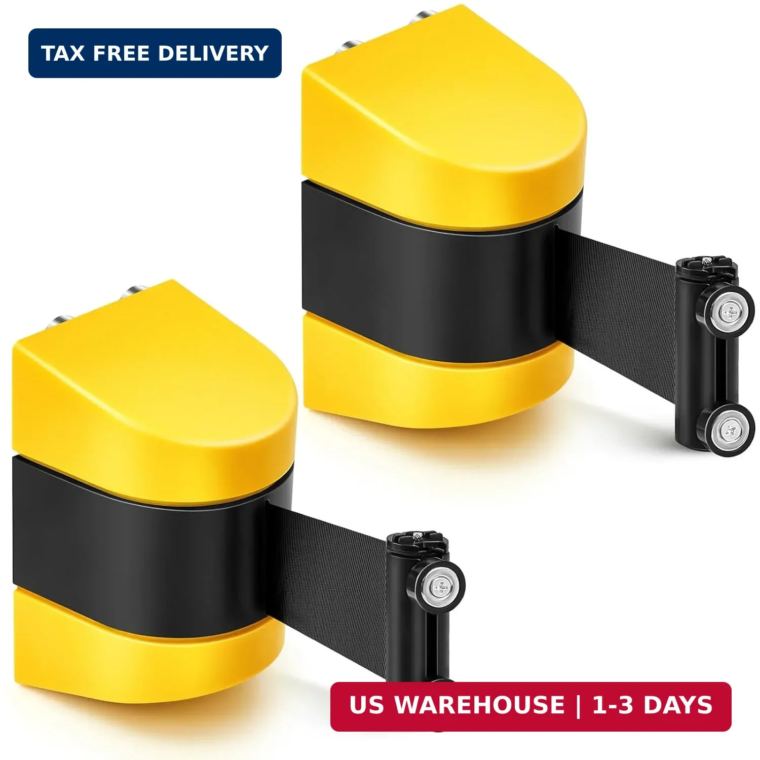 16.4 ft Magnetic Retractable Wall Mount Barrier, Crowd Control Safety Be