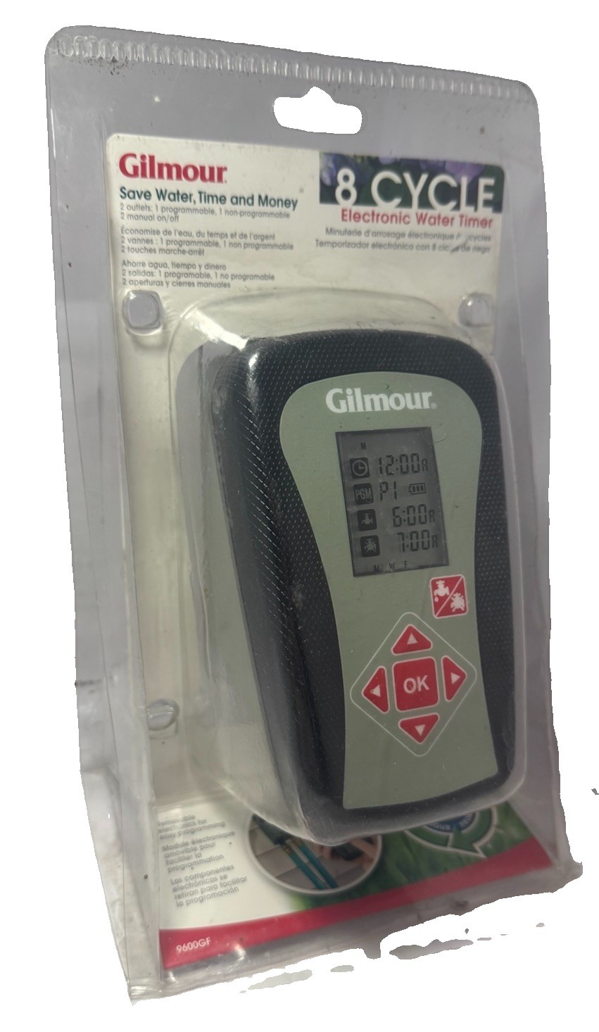 Gilmour 9600GF 8 Cycle Electronic Water Timer New Sealed Package NOS