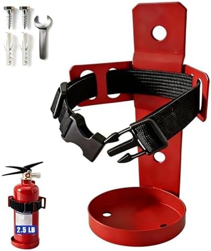 2.5LB Fire Extinguisher Mount, Heavy Duty Quick Release Metal Wall Mount Brac...