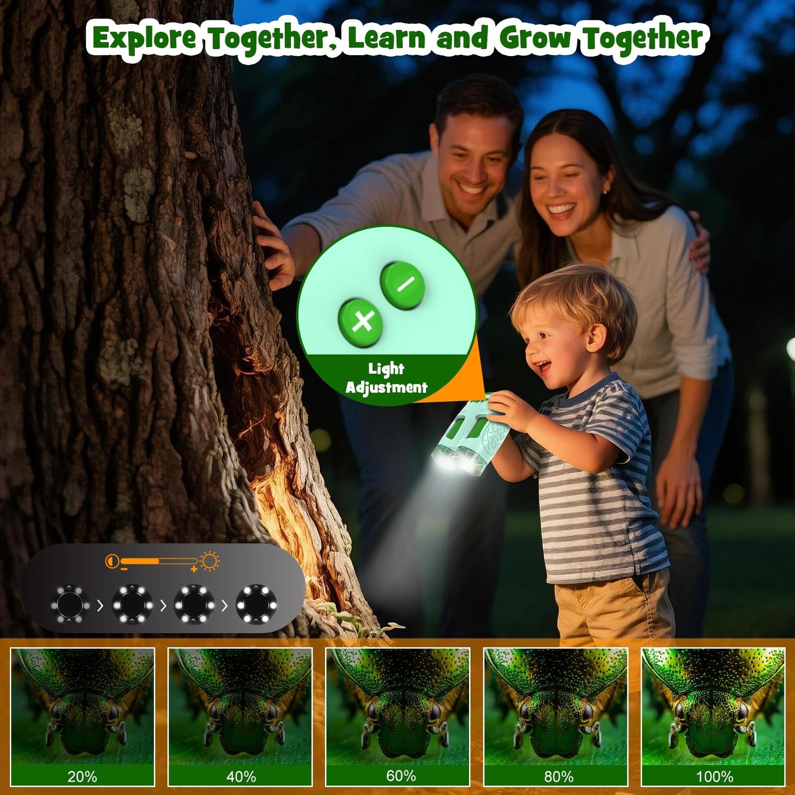 1000X Handheld Microscope for Kids : 4K 2.0" Screen Rechargeable Telescope an...