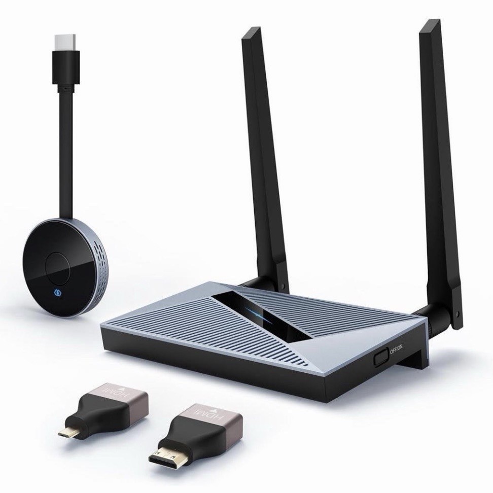 Wireless HDMI Transmitter & Receiver With Wireless HDMI Converter Dongle Adapt