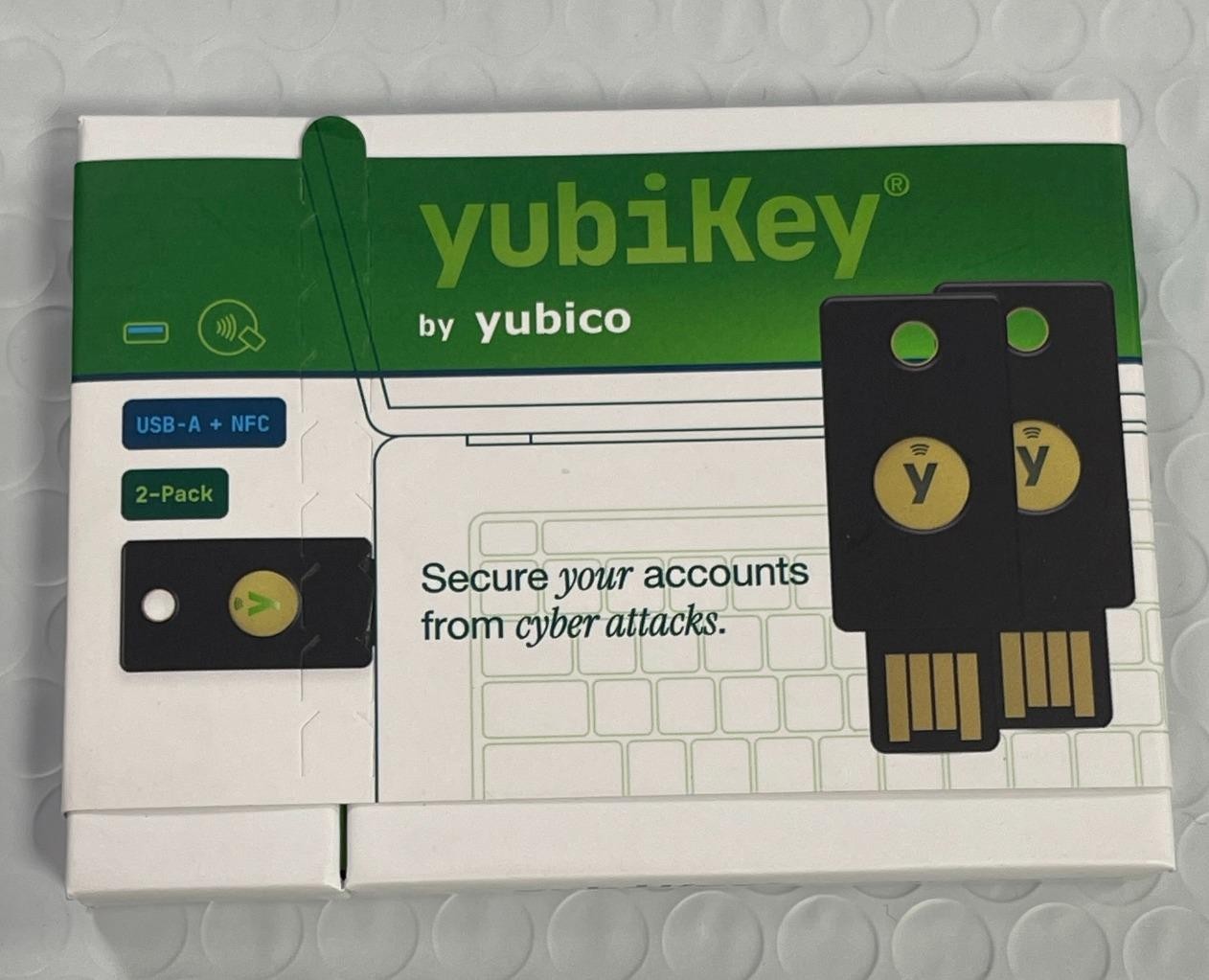 YUBICO YUBIKEY 5 NFC 2-PACK- BRAND NEW.