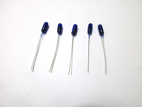 5 New BLUE Bulbs 12v 70mA Lamps Vintage Receiver Lights 3mm Grain of Wheat