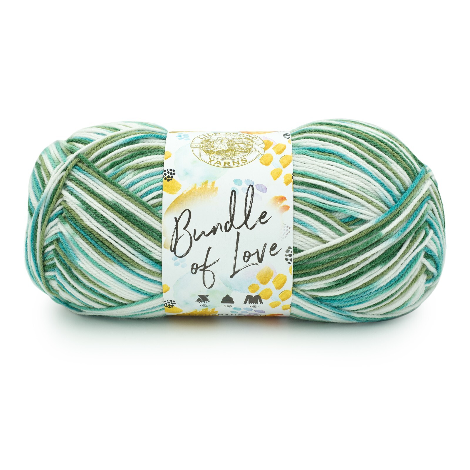 (1 Skein) Lion Brand Yarn 149-202AX Bundle of Love Yarn, Enchanted Forest