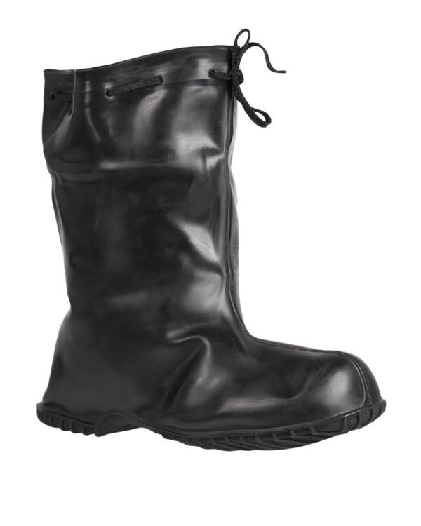 Belgium Military Mens Rain Galoshes Overshoes Boots Black Rubber Tread Lace NEW