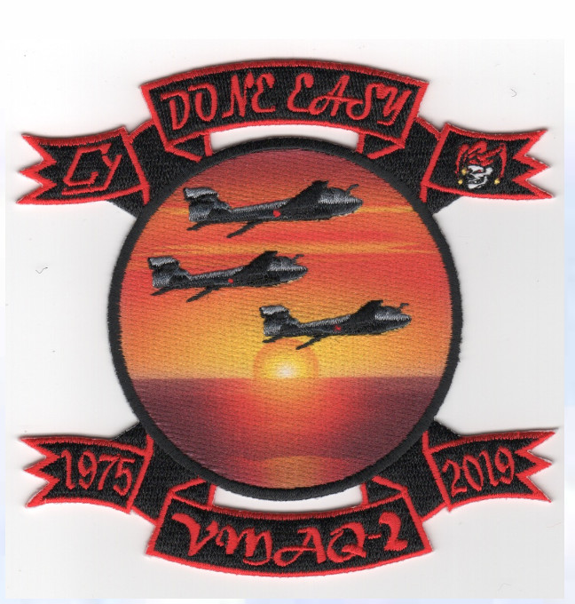 4.25" MARINE CORPS VMAQ-2 DONE EASY EMBROIDERED PATCH
