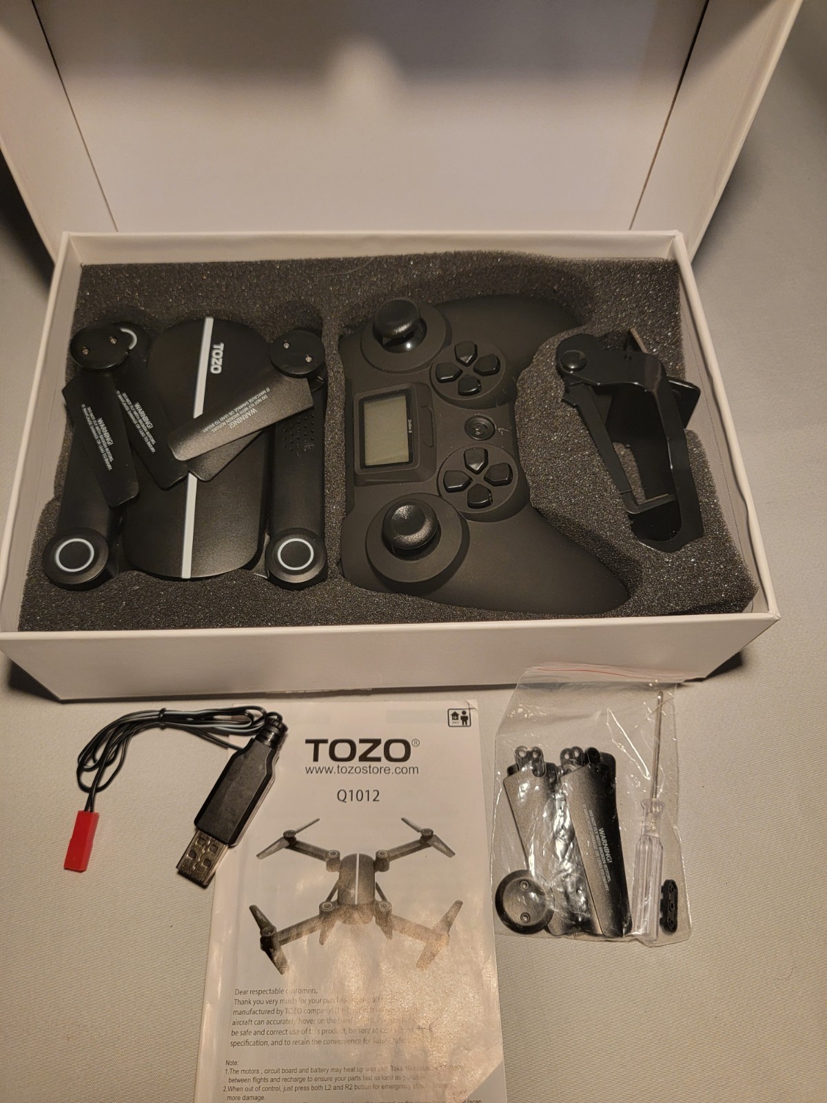 TOZO Q1012 Quadcopter Drone w/ Camera, WiFi FPV, Remote Control, Black