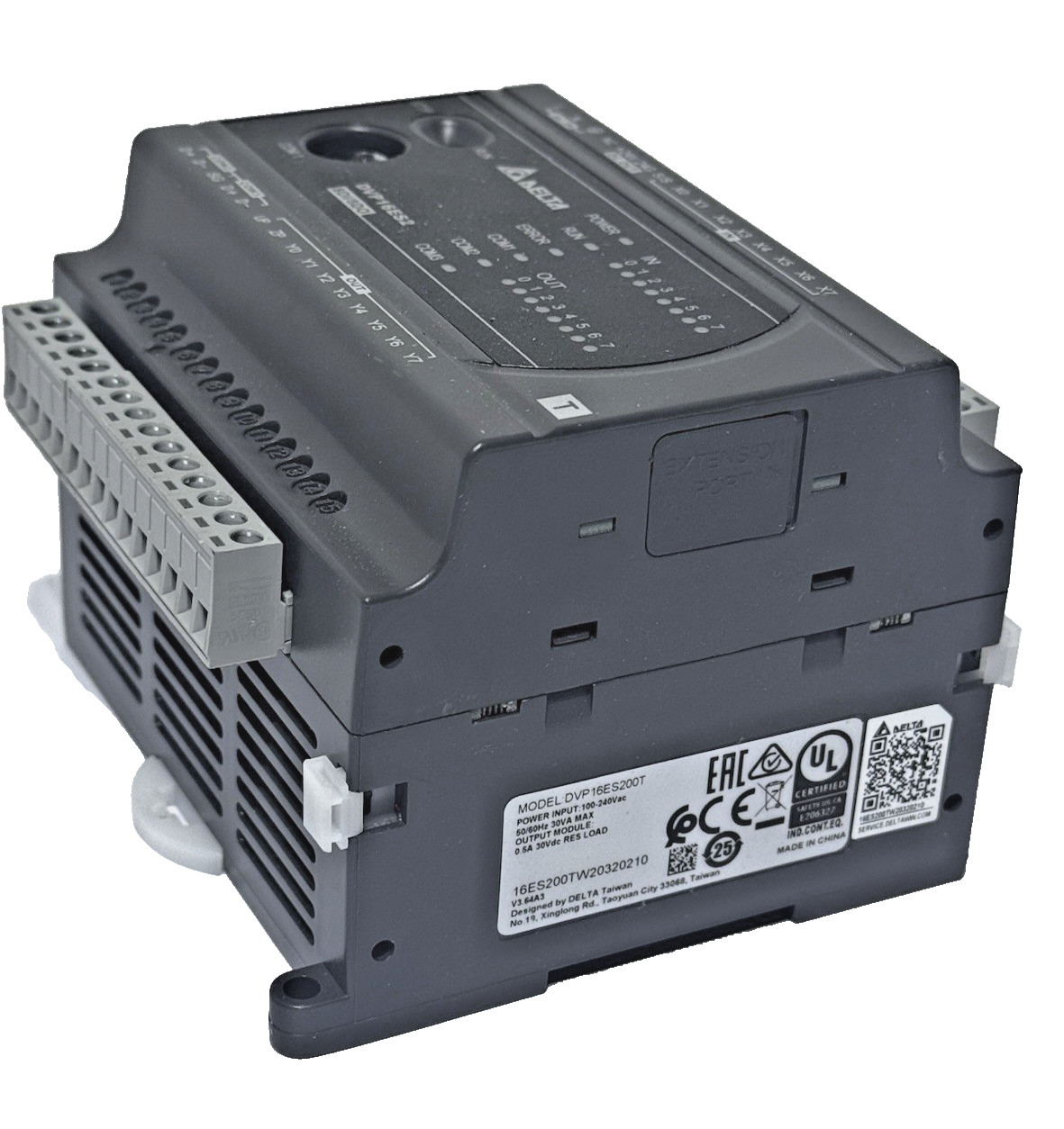 Delta DVP16ES200T / DVP16ES2 I/O Module 8DI/8DO PLC Module