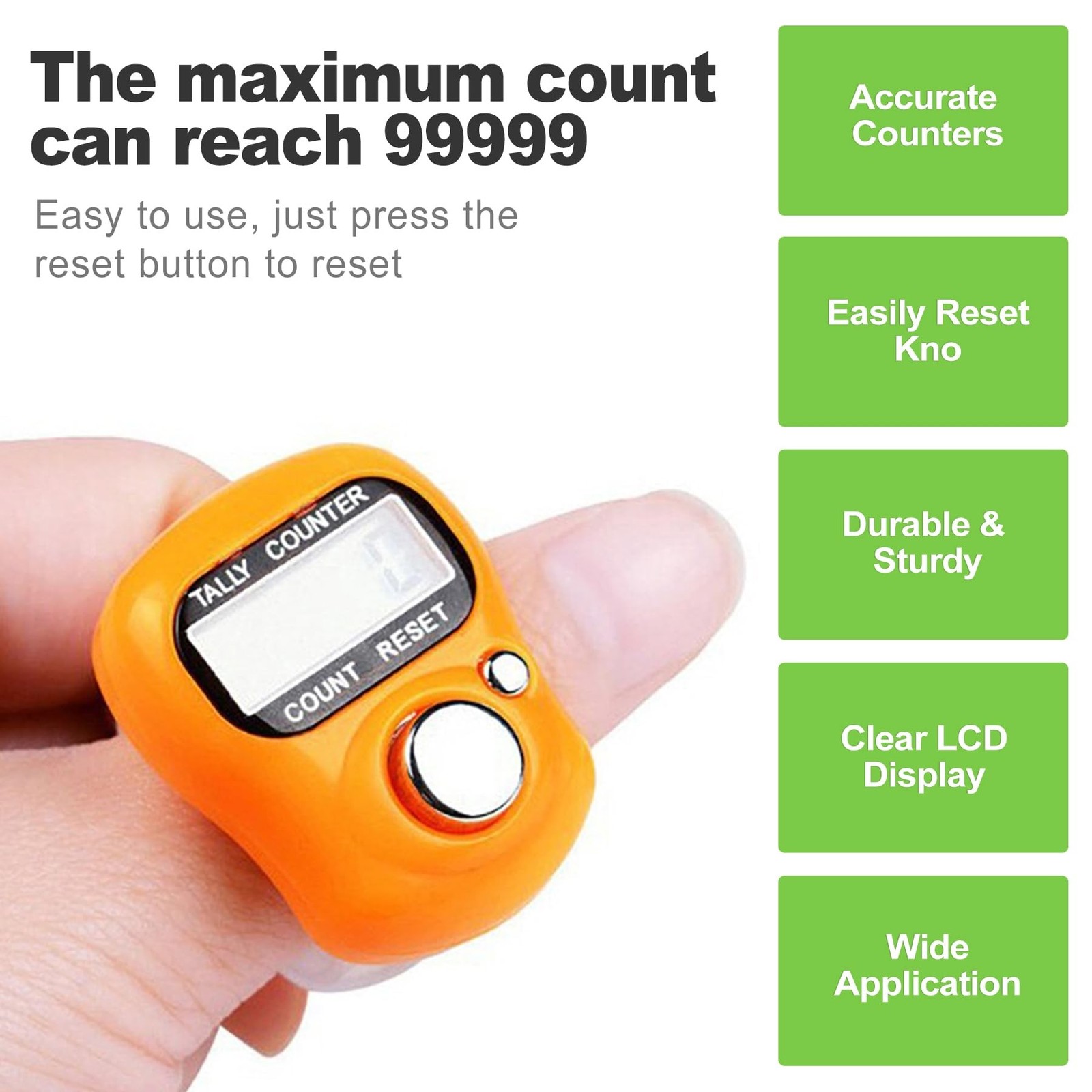 10-Pack Mini LCD Digital Finger Clicker Counter, 5-Digit Handheld Tally Count...