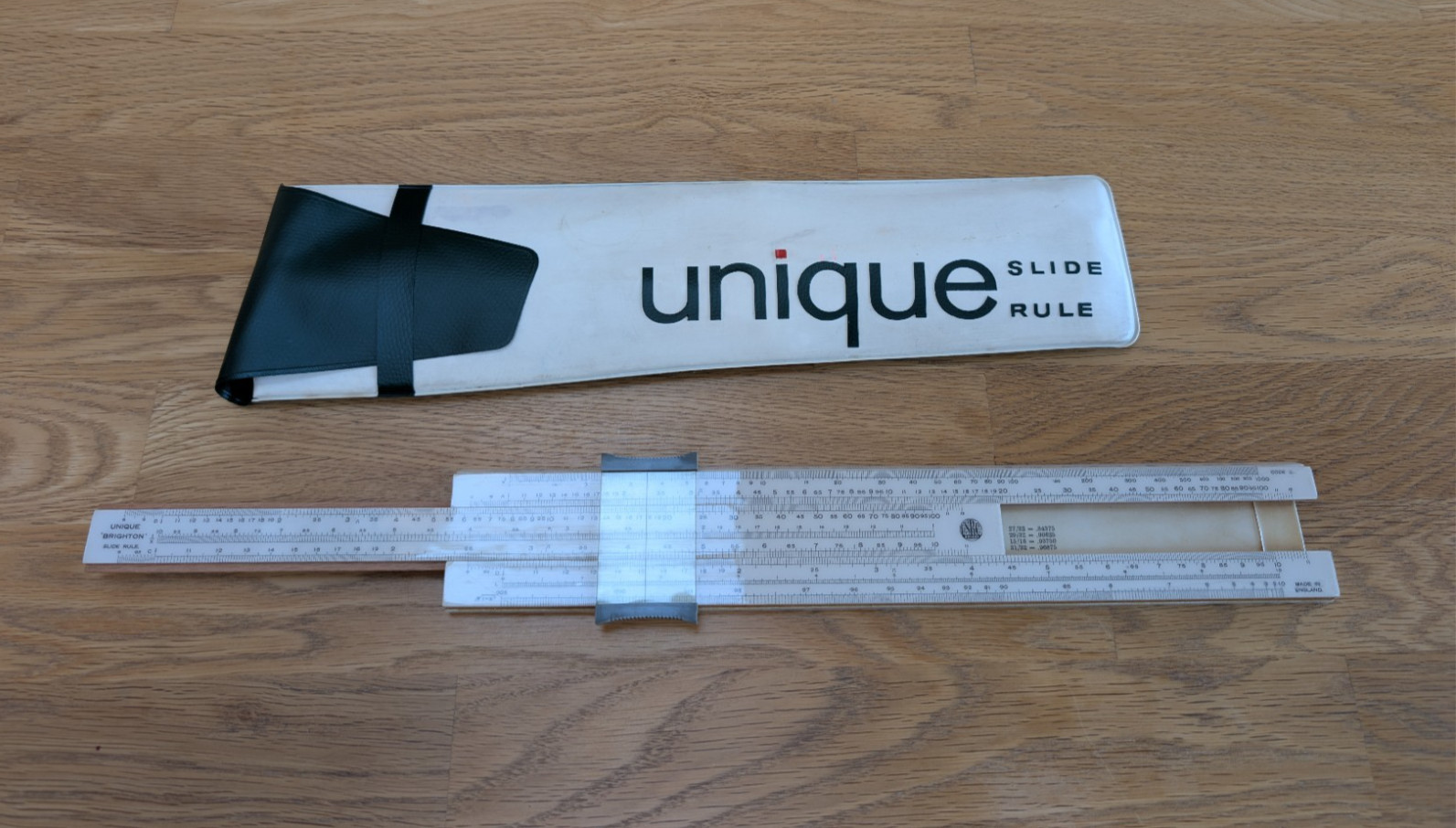 UNIQUE 'BRIGHTON' slide Rule with Case