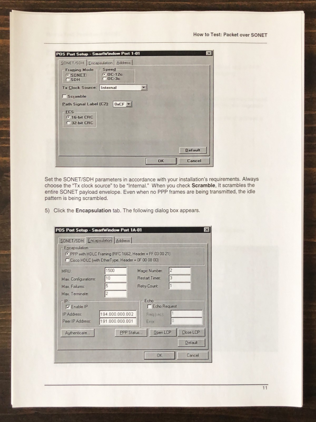 Netcom Systems / SmartBits - How To Test : Packet Over Sonet Manual (1999)