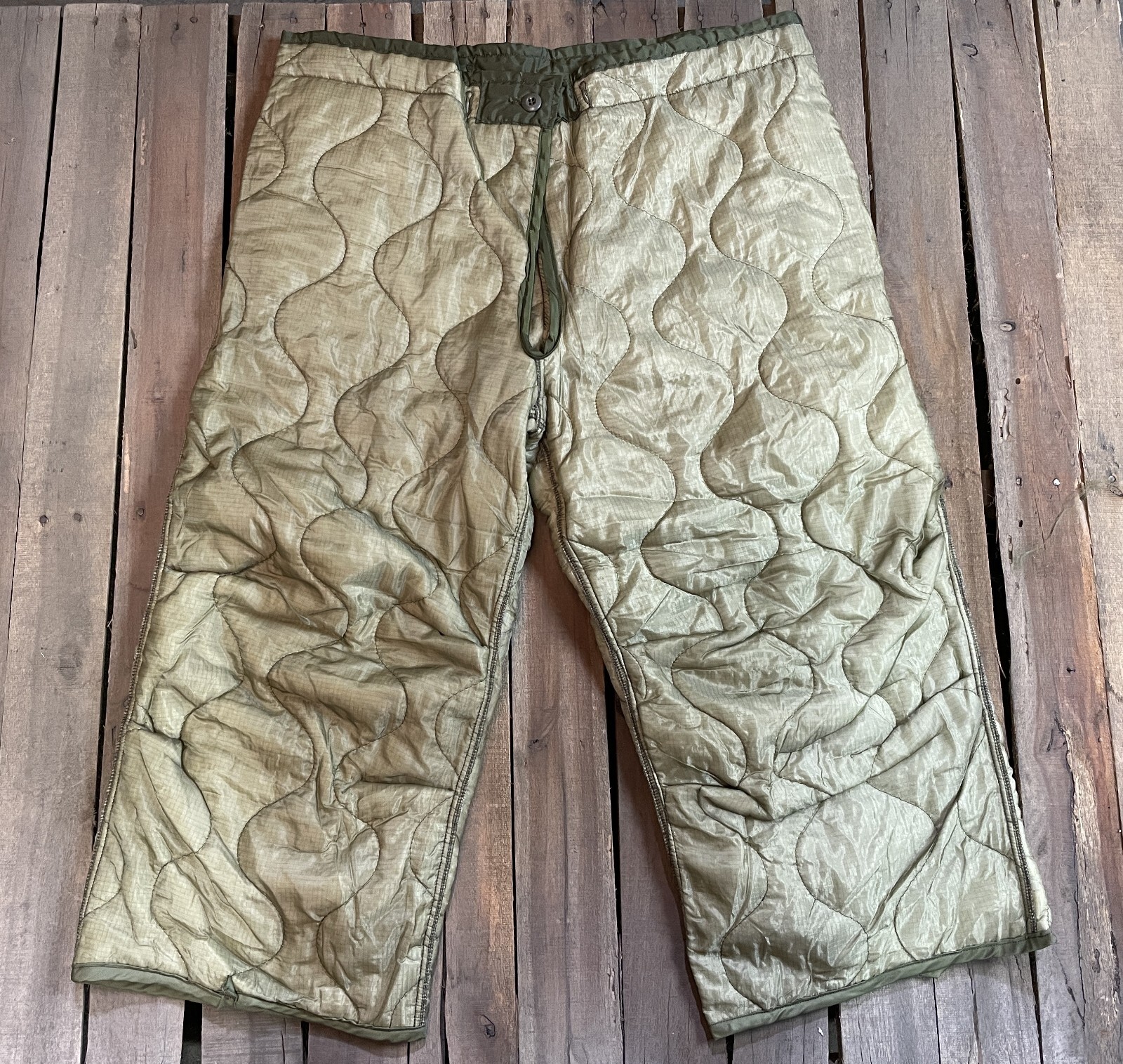 US Army OD Green M65 Field Cold Weather Pant Trouser Quilted Liner Medium - S R