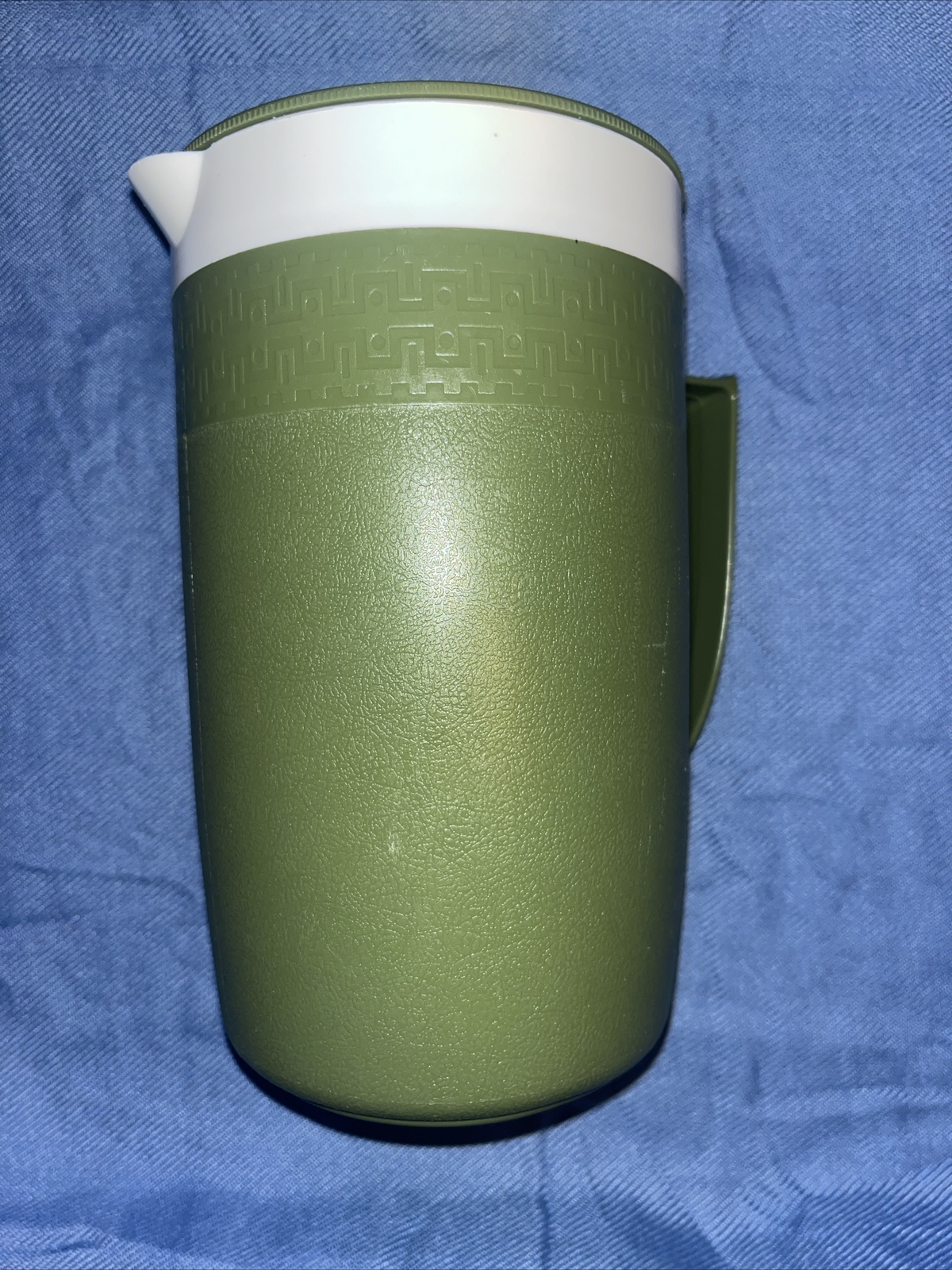 Therm-O-Ware Royal Satin Pitcher Avocado Green 64oz Insulated Thermoware Camping