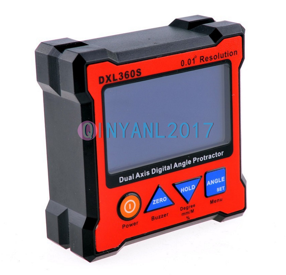 Professional DXL360S Dual Axis Digital Protractor Inclinometer Level Box 0.01°