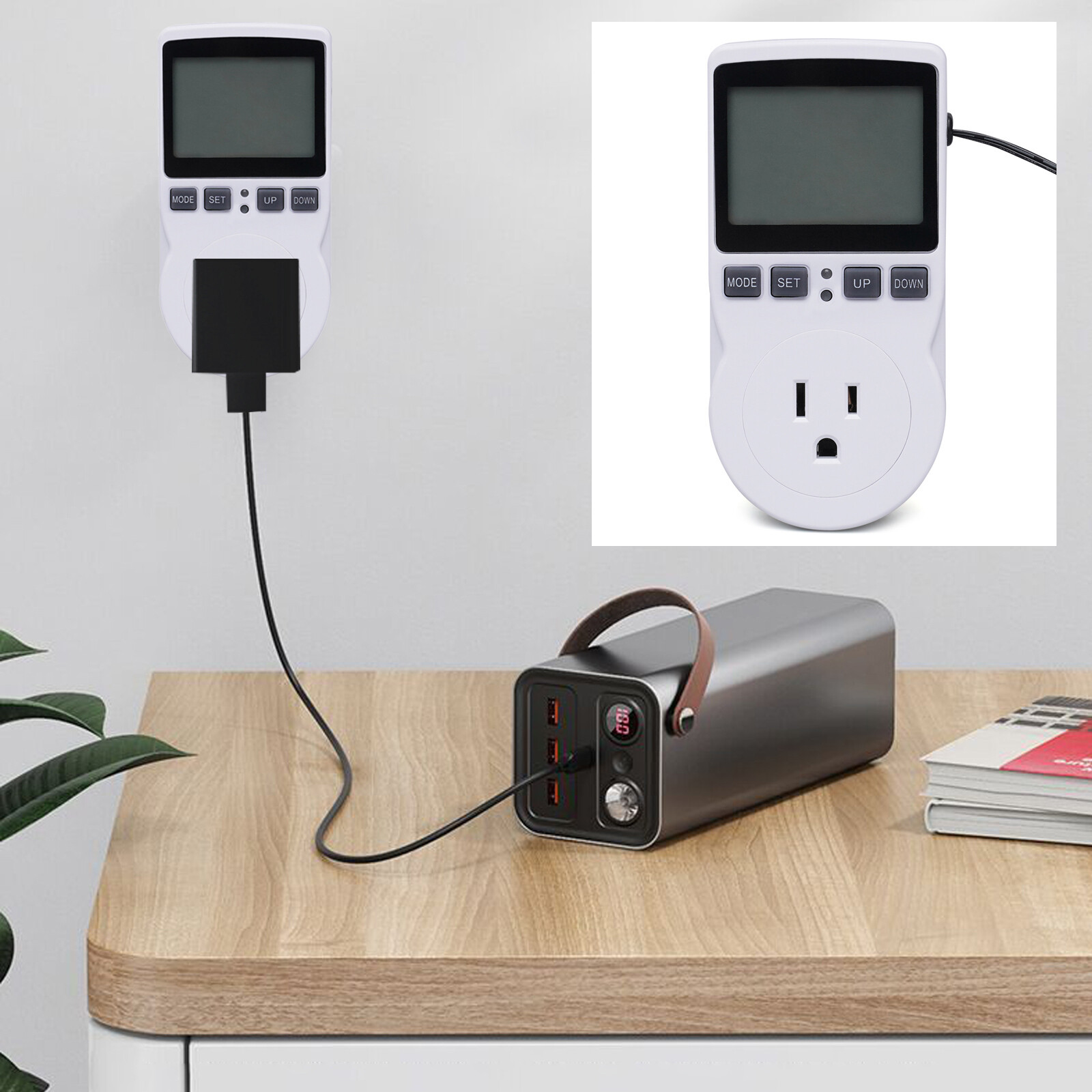 Digital Plug in Thermostat Timer Switch Socket Temperature Controller Switch LED