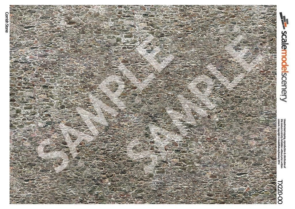 OO/HO Old Stone Wall Texture Paper (5 sheets) TX220
