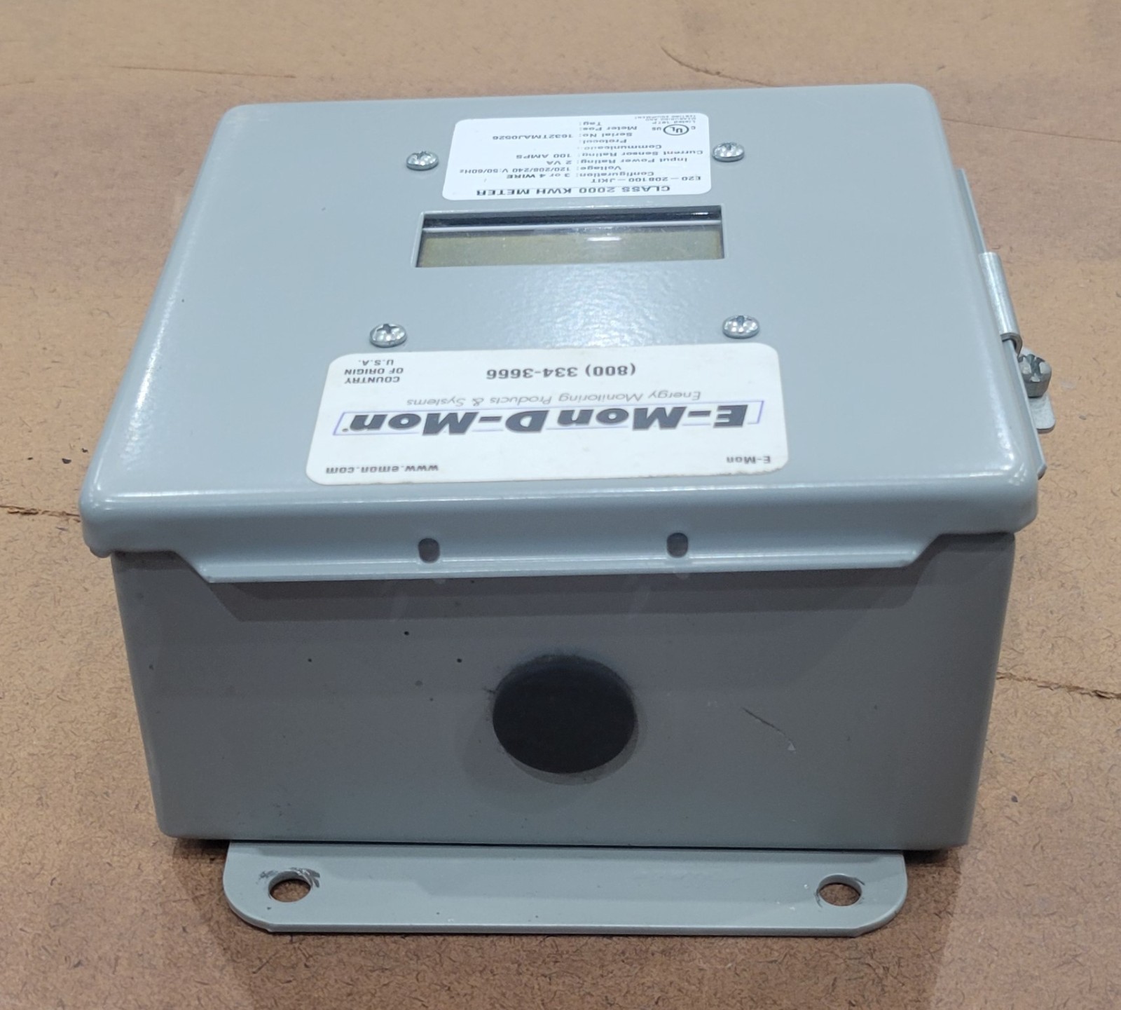 E-Mon D-Mon Class 2000 KWH Meter w/ 3x E-Mon split-core current transformers