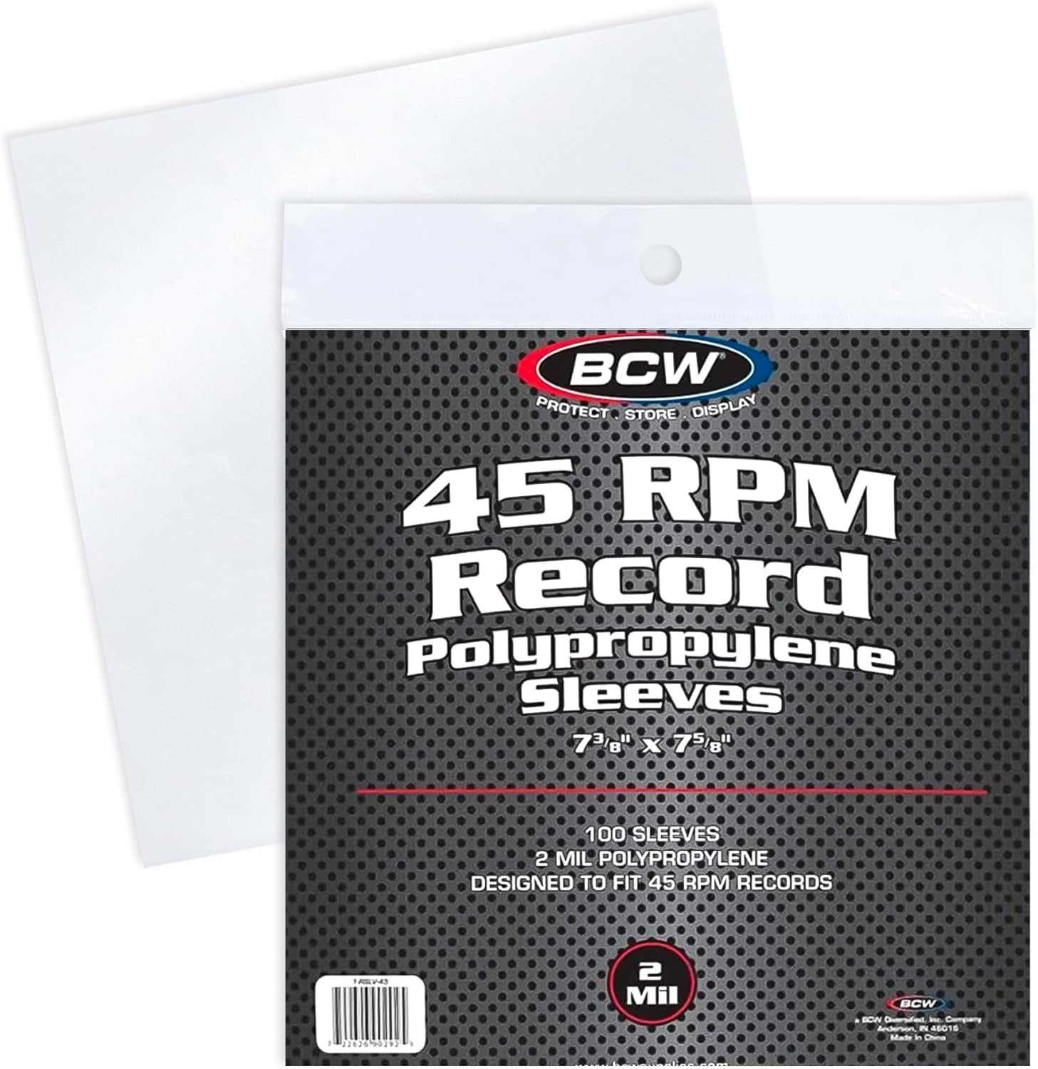45 RPM Record Sleeves - 100 Count | Fits Standard 7 Inch Single 45S | Snug-Fit 2