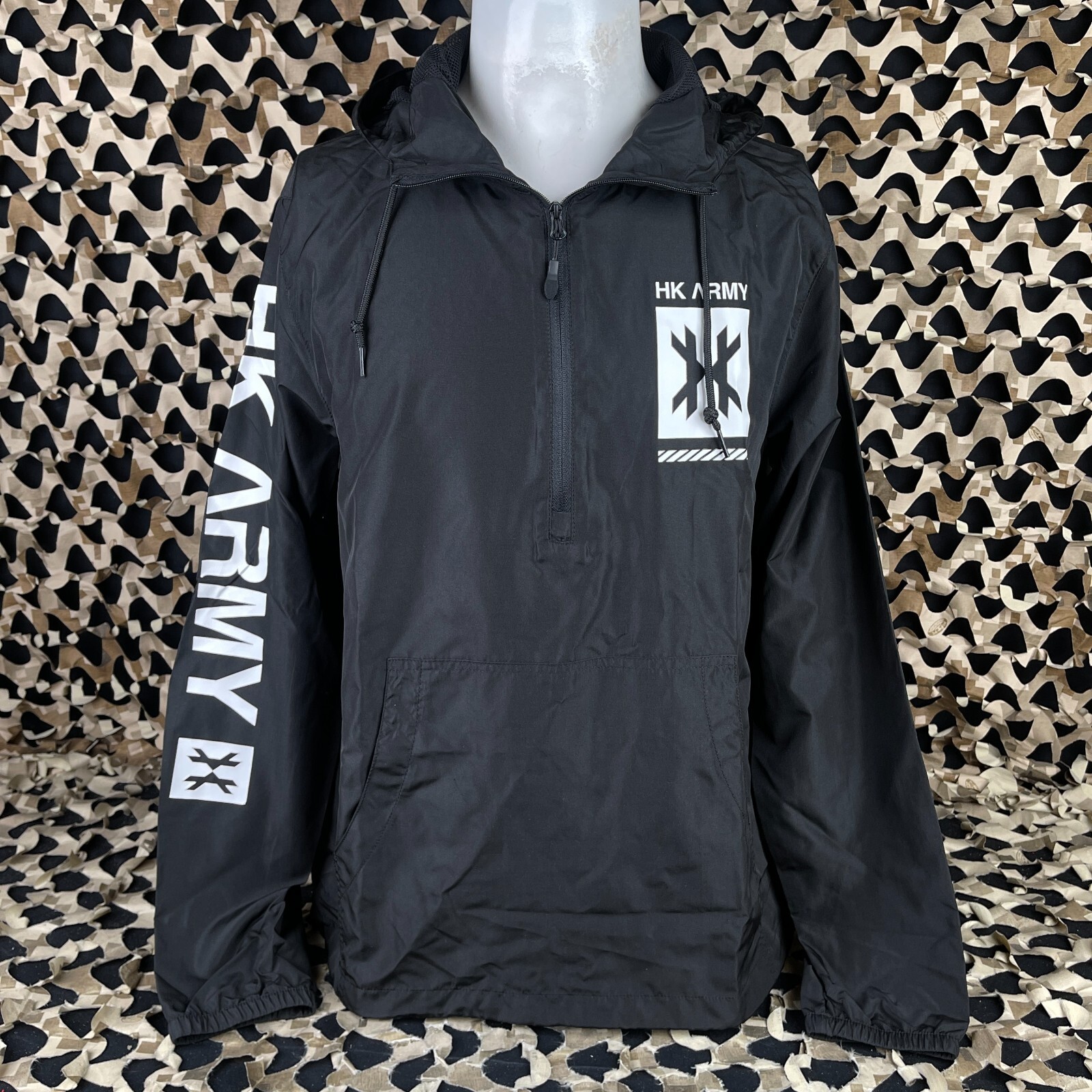 NEW HK Army Cyber Windbreaker Jacket - Black - Medium