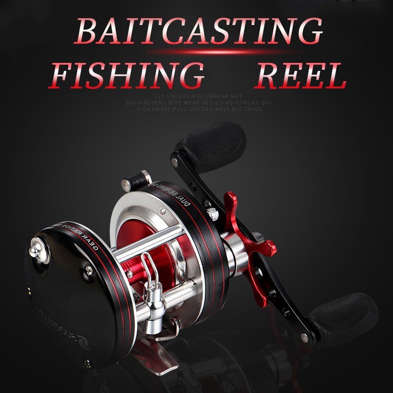 Sea Fishing Reel, All-metal Drum-shaped Fishing Reel 5.3:1 Outdoor Fishing Reel