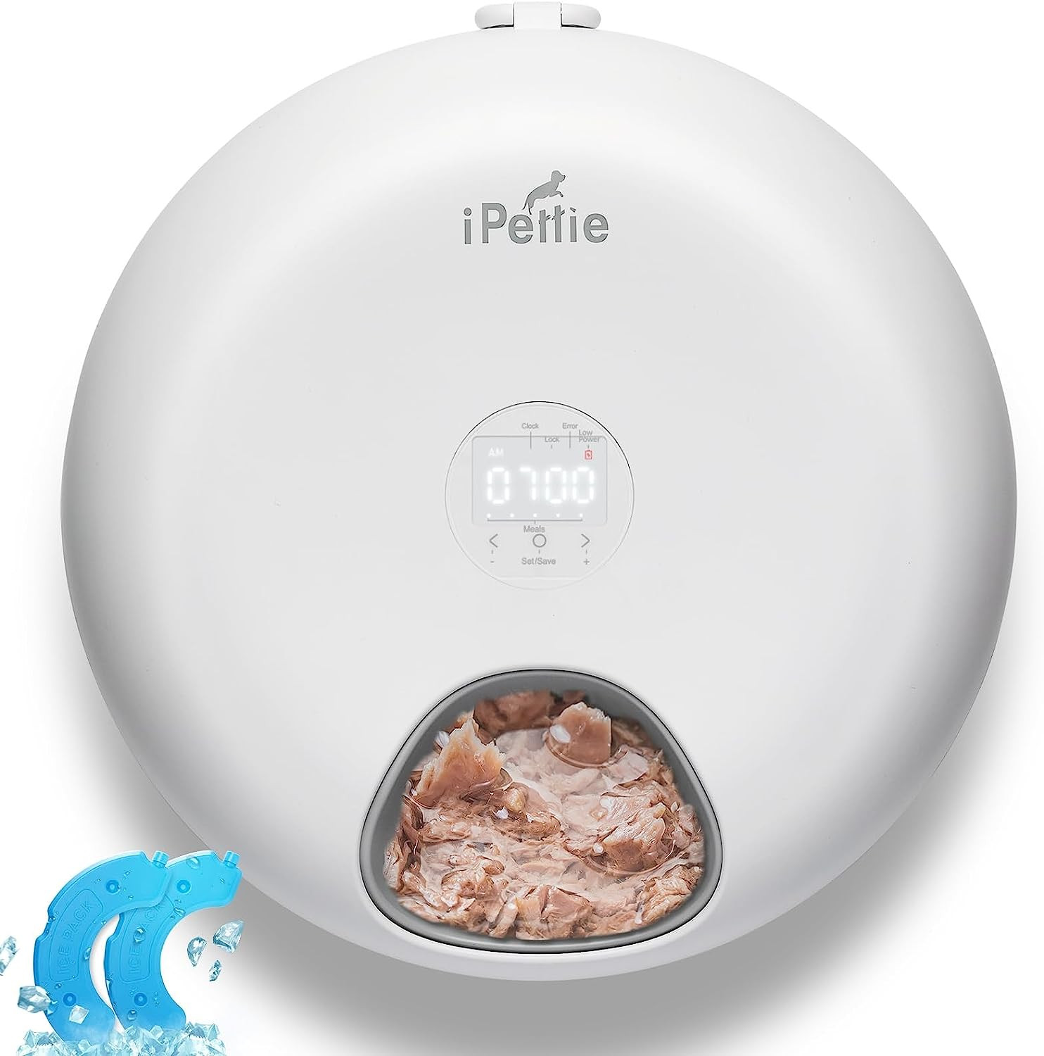 Donut Frost 6 Meal Cordless Automatic Pet Feeder, Dry & Wet Food Automatic Cat F
