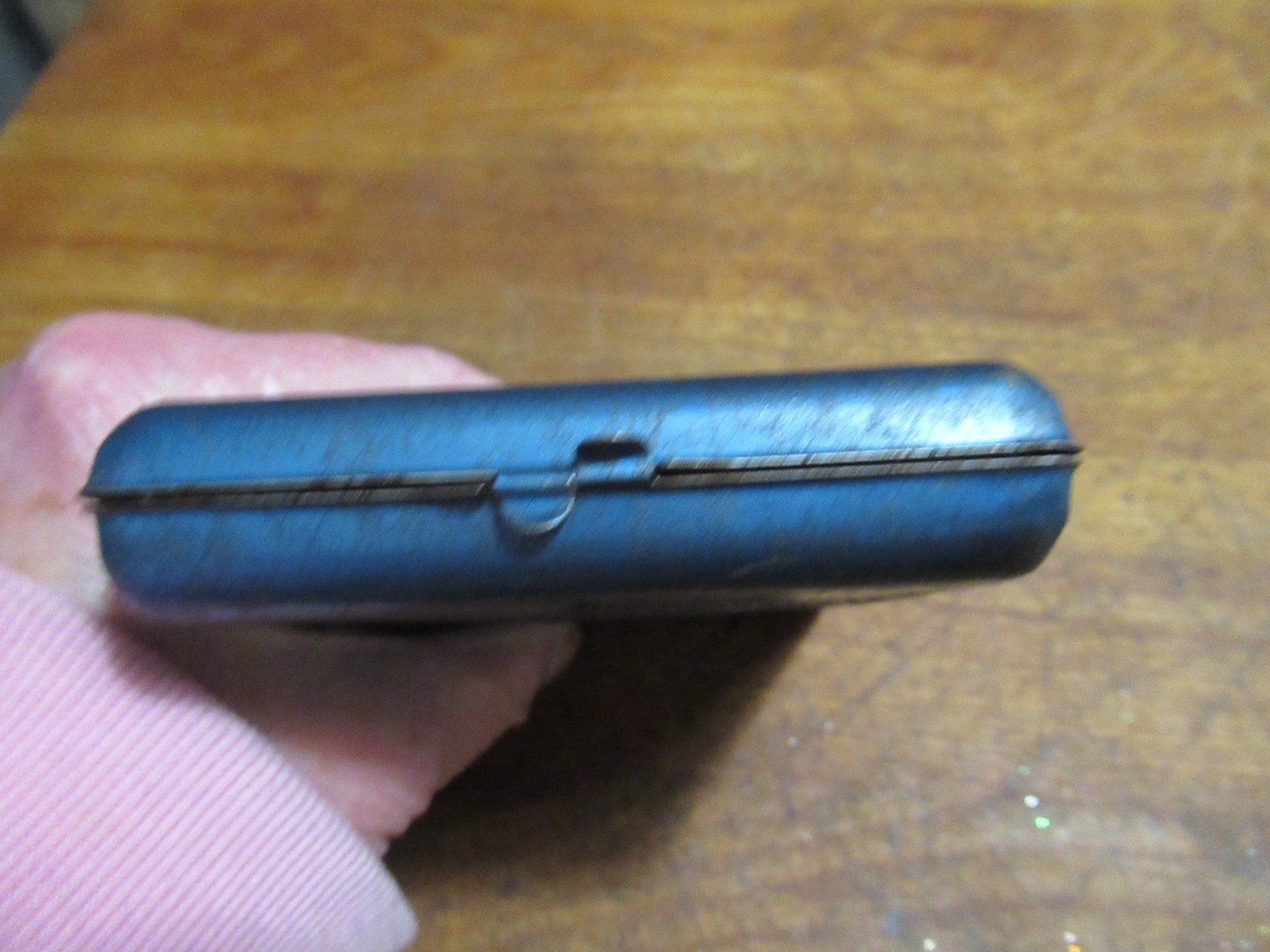 Vintage TOP Blue Metal Tin Cigarette Roller Perfect Blended Tobacco