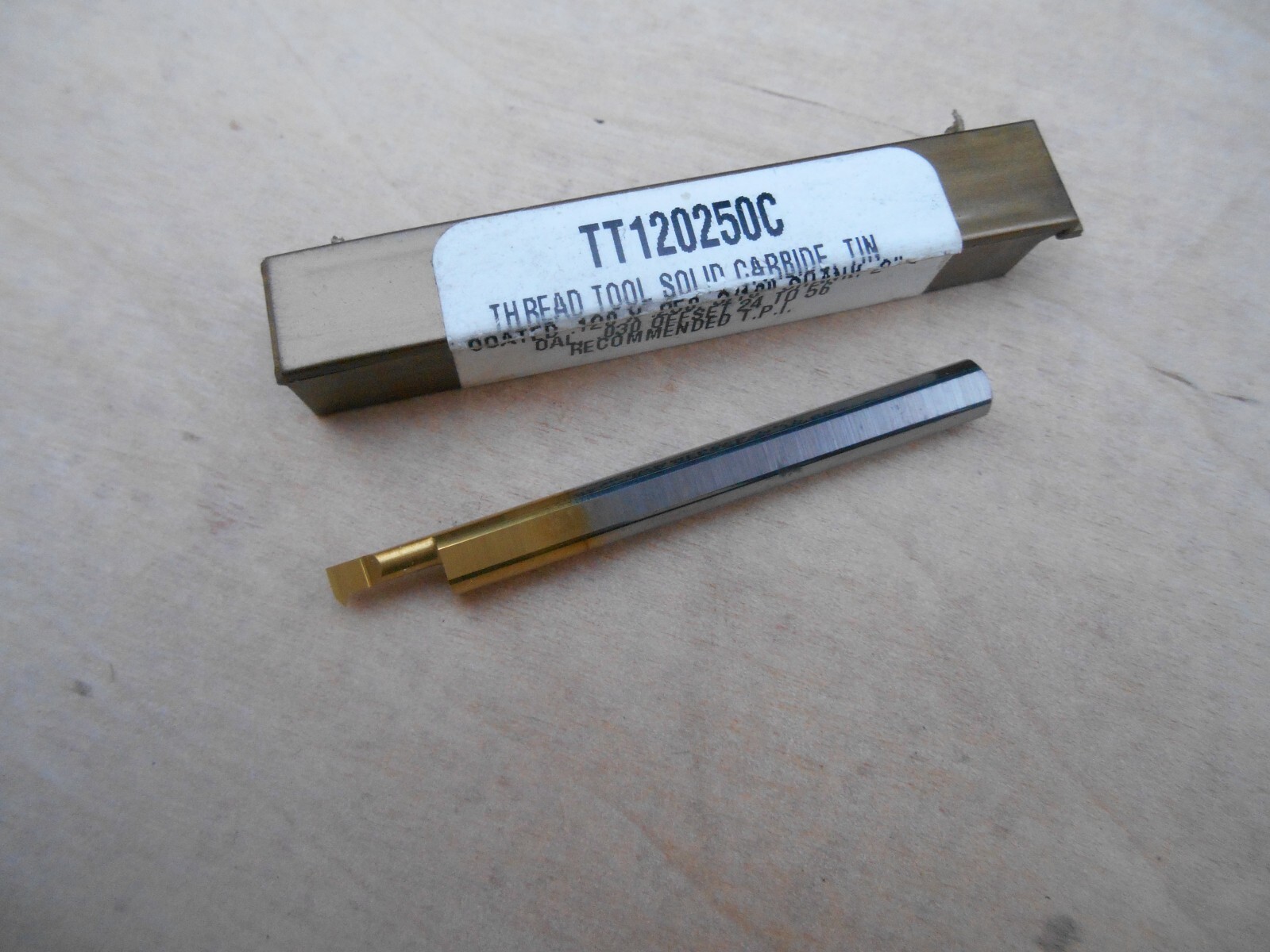 SCT SOLID CARBIDE THREADING BAR, TT120250C ,.120x.250 3/16 SHK,2"OAL 24 - 56 TPI
