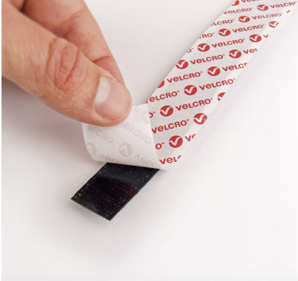 VELCRO® BRAND ADHESIVE TAPE 3/4" X 5 Ft. Black (JUST THE LOOP SIDE) (2-Pack)