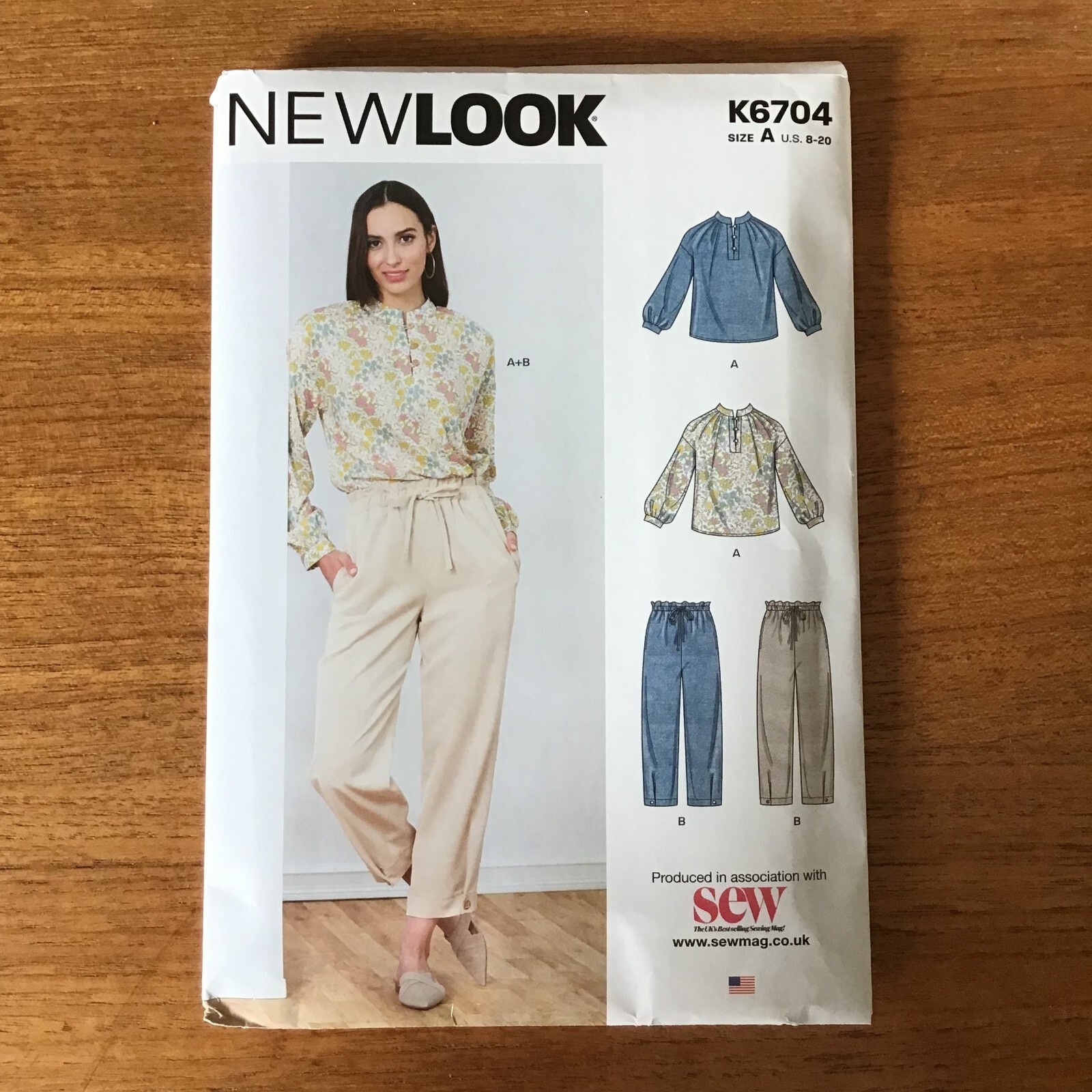 Misses Top and Pants Pattern New Look 6704 Size 8 - 20 UNCUT