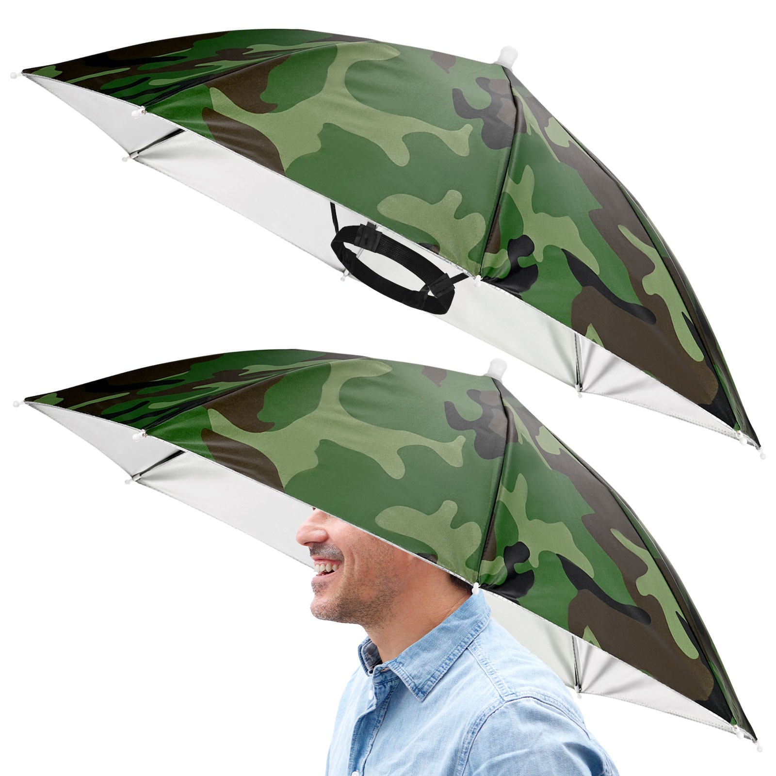 2 Pcs 26\" Handless Outdoor Umbrella Band [Camouflage]